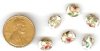 6 9mm White Cloisonné Ovals